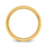 14k Yellow Gold Comfort Fit wedding band ring alternate angle