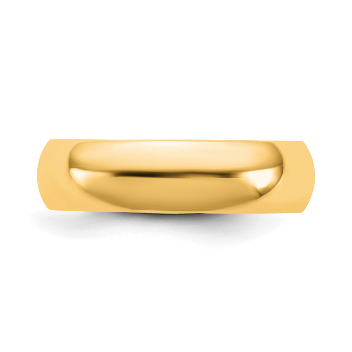 14k Yellow Gold Comfort Fit wedding band ring detail view