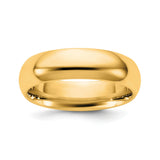 14k Yellow Gold Comfort Fit wedding band ring