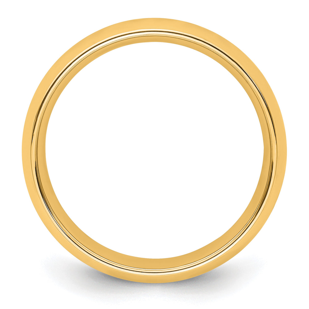 Yellow Gold Comfort Fit wedding band ring alternate angle