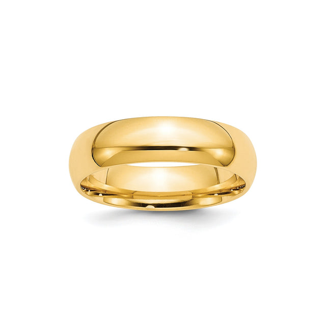 Yellow Gold Comfort Fit wedding band ring
