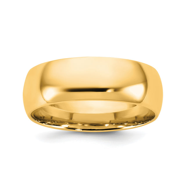14k Yellow Gold Comfort Fit wedding band ring