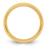 14K Yellow Gold Comfort Fit No Stone Wedding Band, Solid Classic 7mm Wide Ring