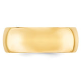 14K Yellow Gold Comfort Fit Wedding Band Solid Classic 8mm Ring