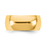 14k Yellow Gold Comfort Fit wedding band ring detail view