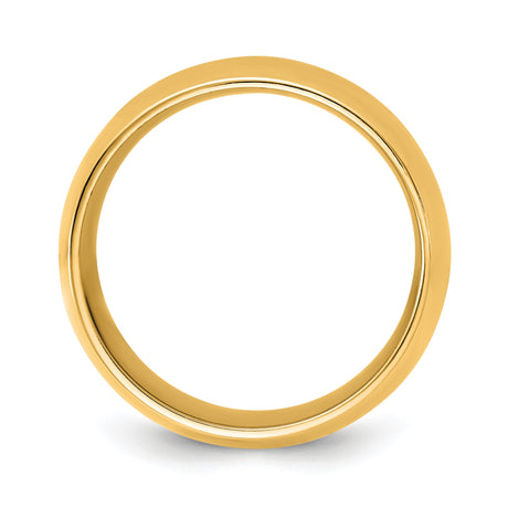 10k Yellow Gold Comfort Fit wedding band ring alternate angle