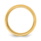 14k Yellow Gold Comfort Fit wedding band ring alternate angle