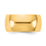 14k Yellow Gold Comfort Fit wedding band ring detail view