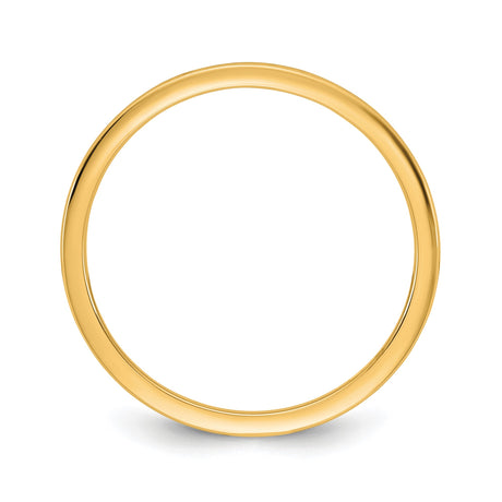 10k Yellow Gold Comfort Fit, Lightweight wedding band ring alternate angle