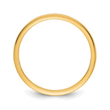 14k Yellow Gold Comfort Fit, Lightweight wedding band ring alternate angle