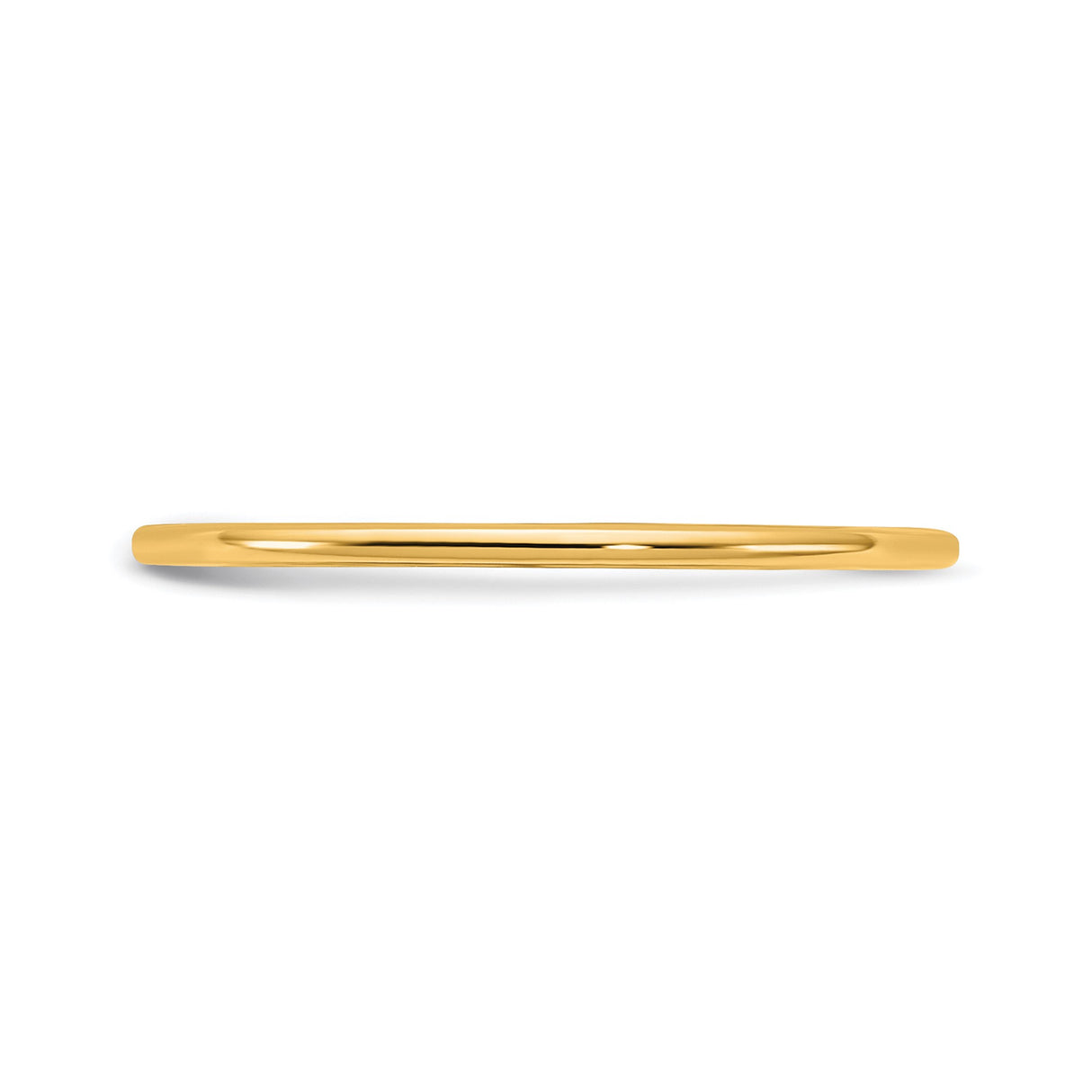 14k Yellow Gold Comfort Fit, Lightweight wedding band ring detail view