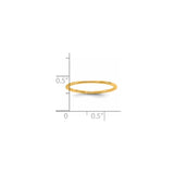14k Yellow Gold Comfort Fit, Lightweight wedding band ring shown for scale