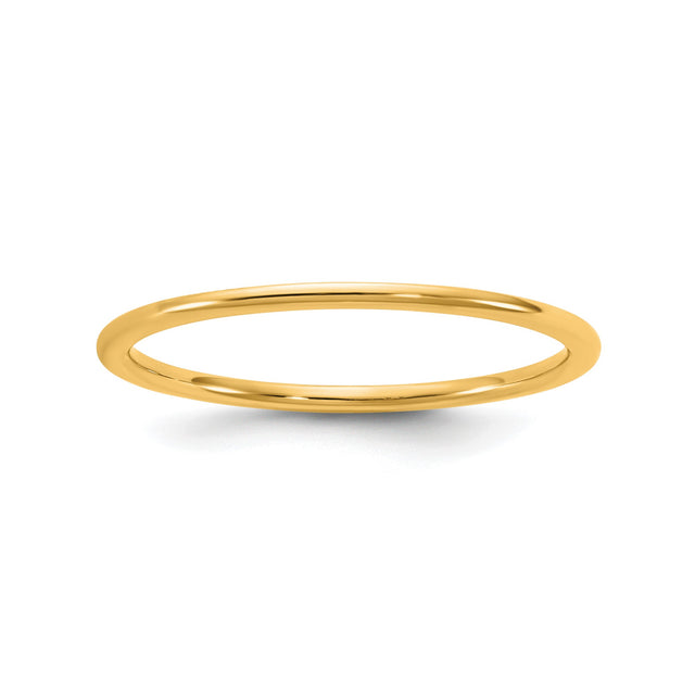14k Yellow Gold Comfort Fit, Lightweight wedding band ring