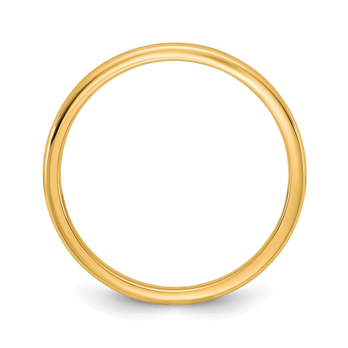 10k Yellow Gold Comfort Fit, Lightweight wedding band ring alternate angle