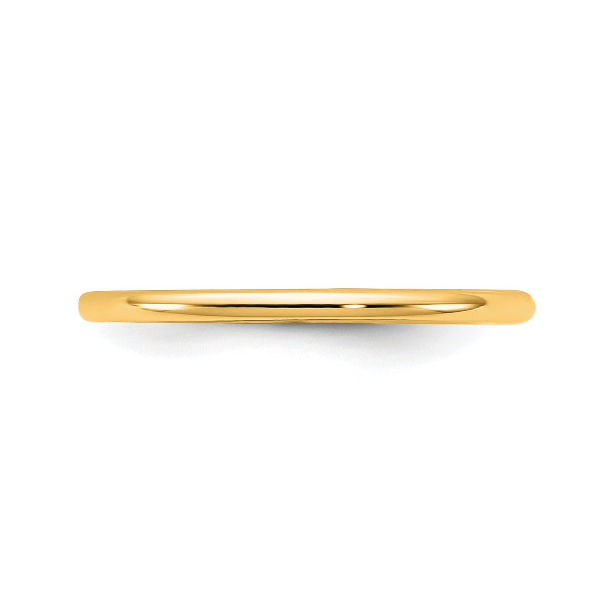 10k Yellow Gold Comfort Fit, Lightweight wedding band ring detail view