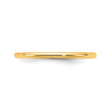 10k Yellow Gold Comfort Fit, Lightweight wedding band ring detail view