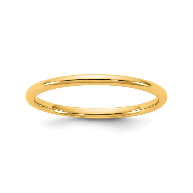 10k Yellow Gold Comfort Fit, Lightweight wedding band ring