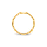 14k Yellow Gold Comfort Fit, Lightweight wedding band ring alternate angle