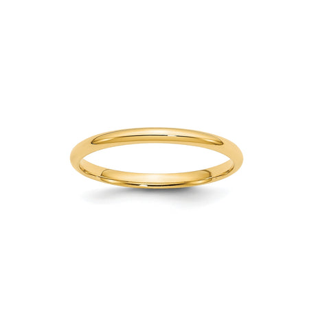 14k Yellow Gold Comfort Fit, Lightweight wedding band ring