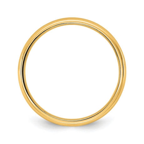10k Yellow Gold Comfort Fit, Lightweight wedding band ring alternate angle