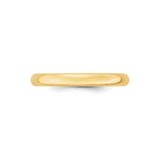 14k Yellow Gold Comfort Fit, Lightweight wedding band ring alternate angle