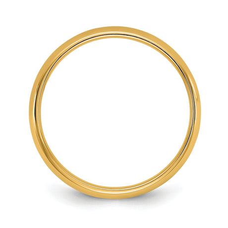 10k Yellow Gold Comfort Fit, Lightweight wedding band ring alternate angle