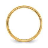 14k Yellow Gold Comfort Fit, Lightweight wedding band ring alternate angle