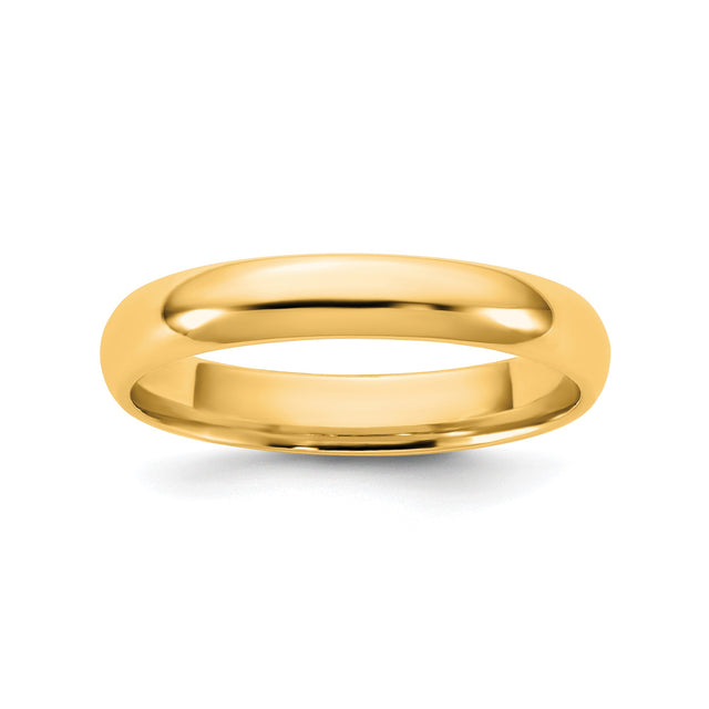 14k Yellow Gold Comfort Fit, Lightweight wedding band ring