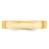 14K Yellow Gold Lightweight Comfort Fit Wedding Band, 4 Mm Solid Ring, No Stone
