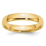 14K Yellow Gold Lightweight Comfort Fit Wedding Band, 4 Mm Solid Ring, No Stone