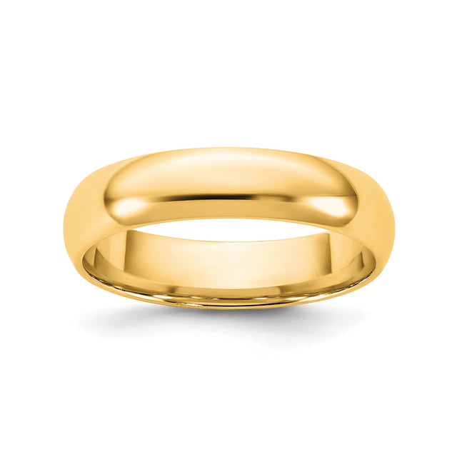 14k Yellow Gold Comfort Fit, Lightweight wedding band ring