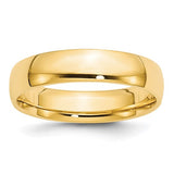 14K Yellow Gold Comfort Fit Wedding Band 5mm Lightweight No Stone Polished