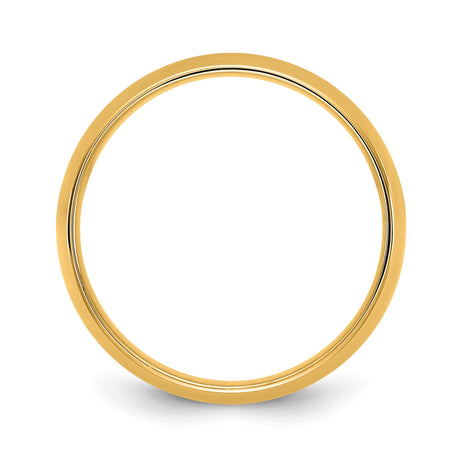 14k Yellow Gold Comfort Fit, Lightweight wedding band ring alternate angle