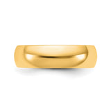 14k Yellow Gold Comfort Fit, Lightweight wedding band ring detail view