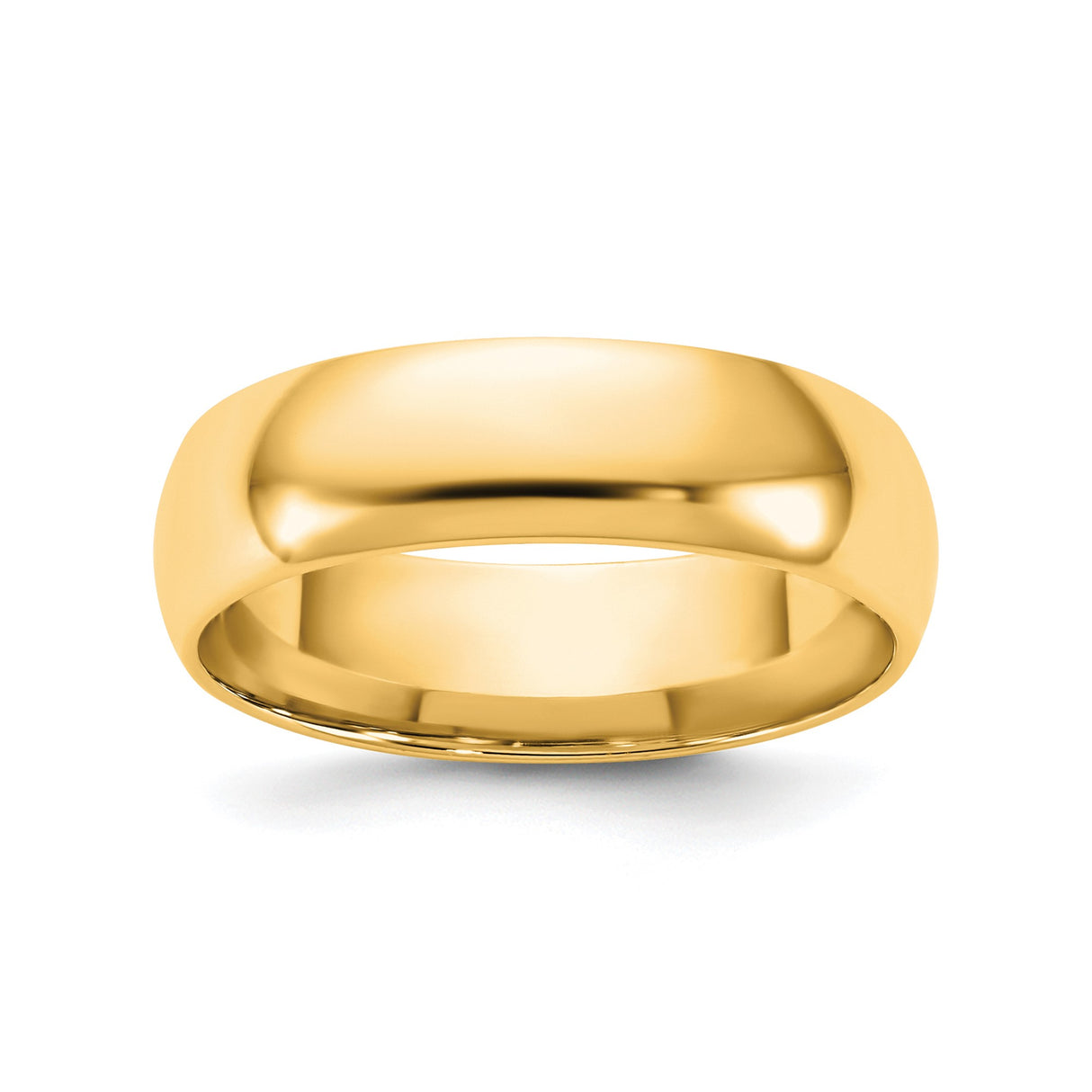14k Yellow Gold Comfort Fit, Lightweight wedding band ring