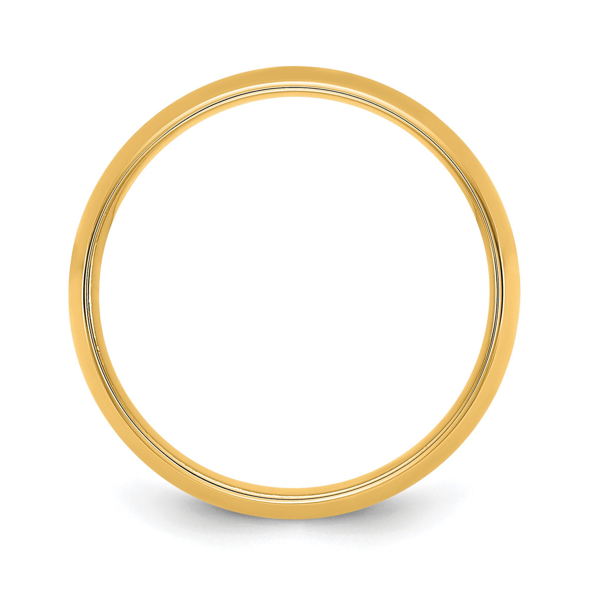 10k Yellow Gold Comfort Fit, Lightweight wedding band ring alternate angle