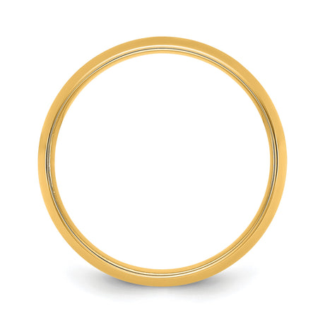 10k Yellow Gold Comfort Fit, Lightweight wedding band ring alternate angle