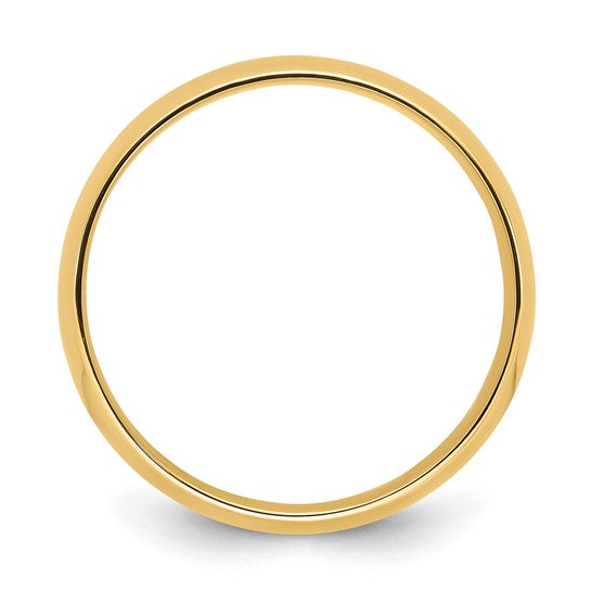 14K Yellow Gold Comfort-Fit 8mm Lightweight Wedding Band Solid Ring Polished