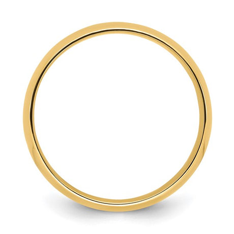 14K Yellow Gold Comfort-Fit 8mm Lightweight Wedding Band Solid Ring Polished