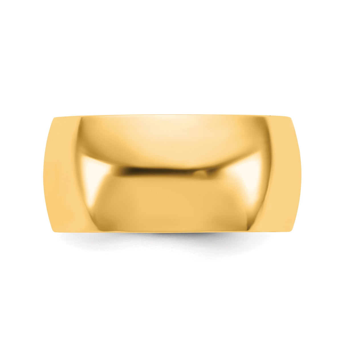 10k Yellow Gold Comfort Fit, Lightweight wedding band ring detail view
