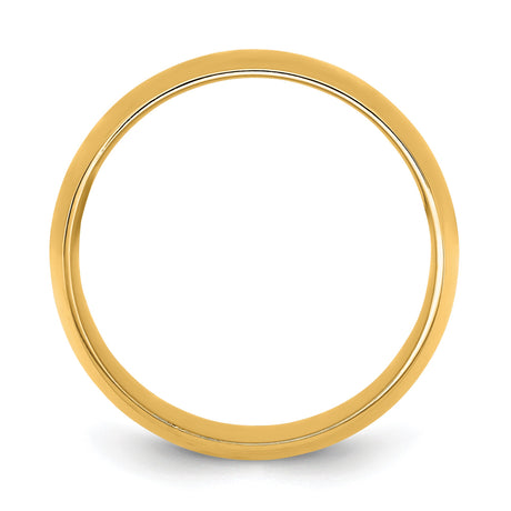 10k Yellow Gold Comfort Fit, Lightweight wedding band ring alternate angle