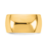 14k Yellow Gold Comfort Fit, Lightweight wedding band ring detail view