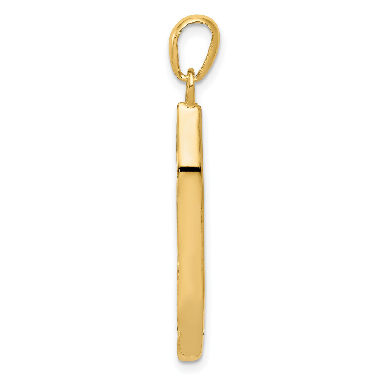 Mezuzah With White Shin Letter Charm Pendant in Real 14k Multi-Tone Gold