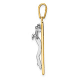 Passion Crucifix Charm Pendant in Real 14k Multi-Tone Gold