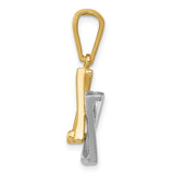 Solid Star Of David With Overlapping Hexagram Pieces Charm Pendant in Real 14k Multi-Tone Gold
