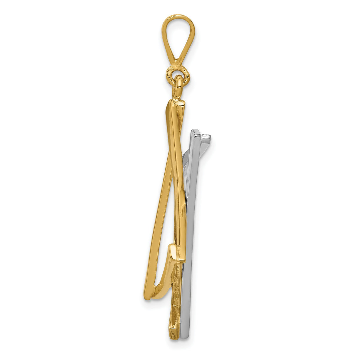 Solid Polished Star Of David Charm Pendant in Real 14k Multi-Tone Gold