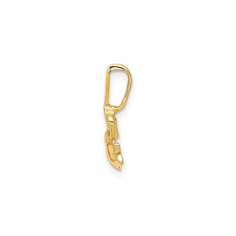 14k Yellow Gold Claddagh Pendant with Heart, Hands, and Crown Celtic Design