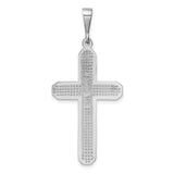 Latin Cross Charm Pendant in Real 14k White Gold