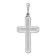 Latin Cross Charm Pendant in Real 14k White Gold