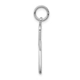 14k White Gold Ankh Cross Pendant, Sleek Geometric Design, Unisex Spiritual Jewelry